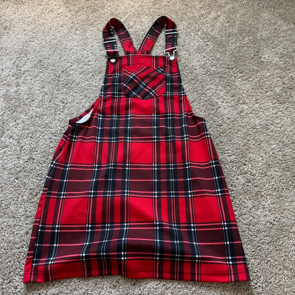 Red Plaid Overalls